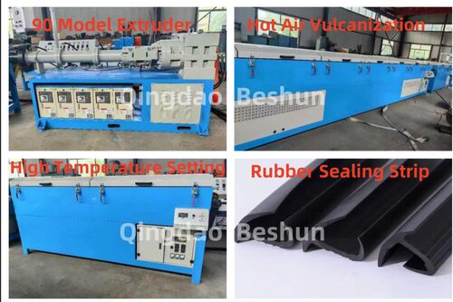 บริษัทล่าสุด สายการผลิตแผ่นปิดยาง EPDM ใช้อุโมงค์ extruder / vulcanization ที่ให้อาหารเย็น