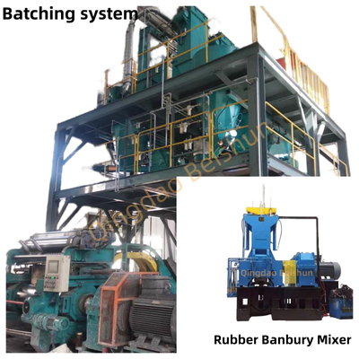 ซื้อ 80L ปริมาตรการทํางานชนิดหล่นยาง Banbury เครื่องผสมรับระบบ batching อัตโนมัติ online manufacture