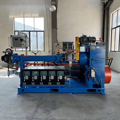 XJW-90 ยาง Cold Feed Pin Extruder สกรูเดียว กว้าง 90 มม