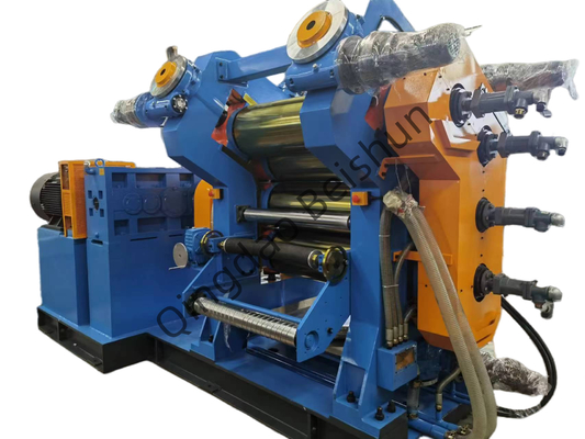 เครื่องประปายาง PLC 4 ล้อ พร้อมควบคุมความหนาของวัสดุยางอย่างแม่นยํา และระบบเย็นที่มั่นคง