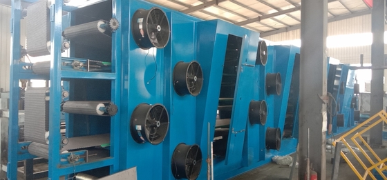 16-meter-long Air-cooled Rubber Sheet Continuous Batch Cooler -Composite Rubber Mixing Line